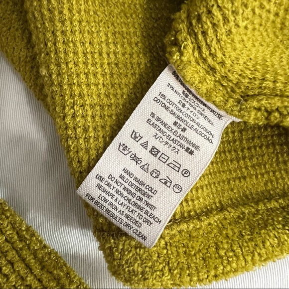 Free People Cropped Balloon Sleeve Corduroy Pullover Sweater - Picture 4 of 5